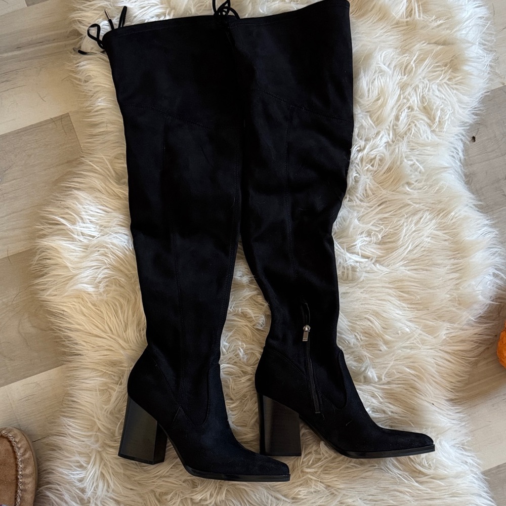 Marc Fisher Black Over the Knee Boots